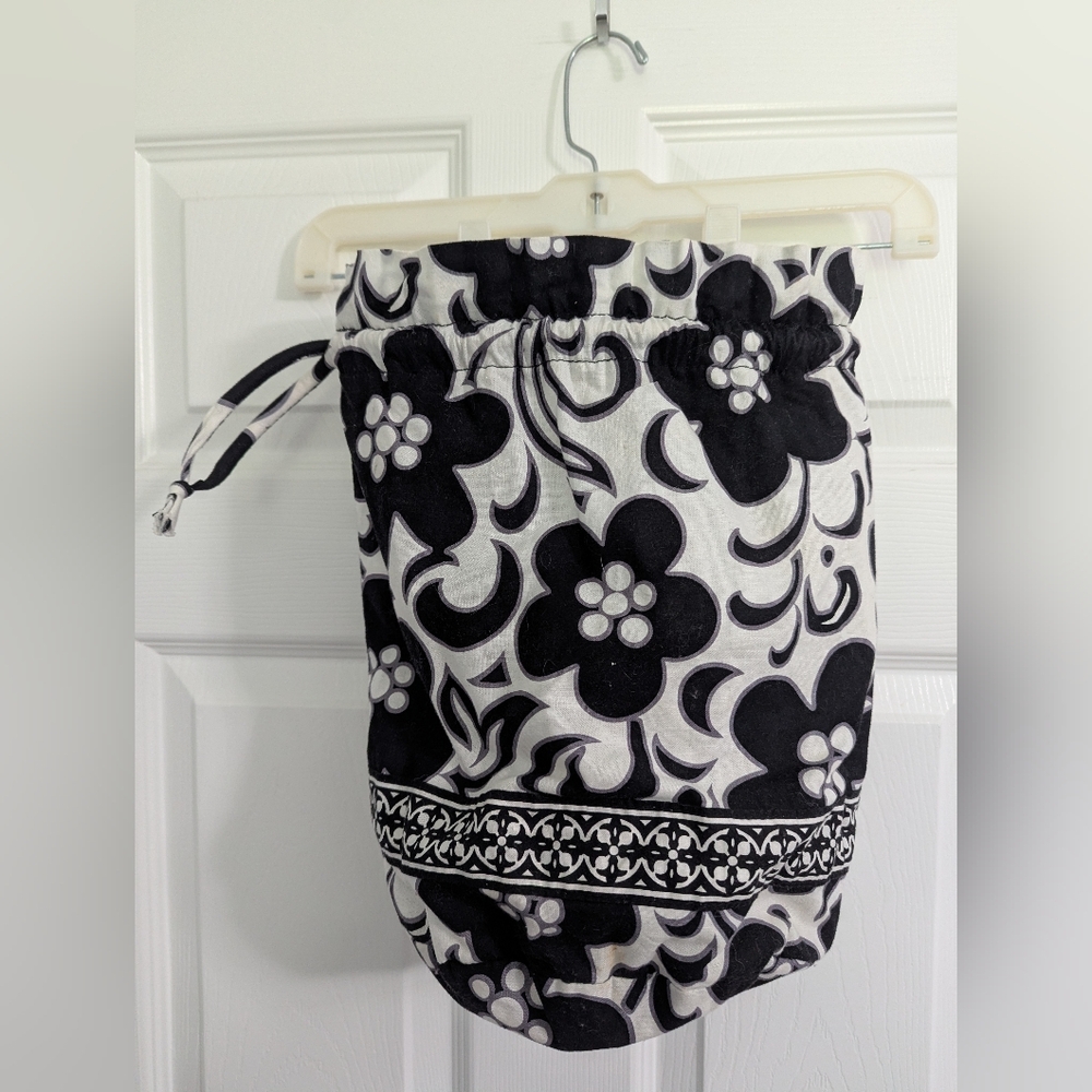 Vera Bradley Black and White Floral Toiletry Bag